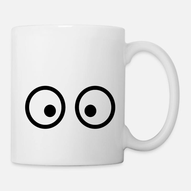 Funny Cartoon Eyes: Playful and Expressive - Mug - white