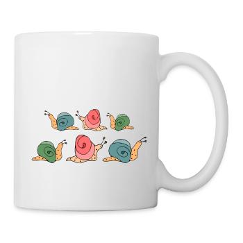 Schnecken - Tasse - Weiß - Rechts