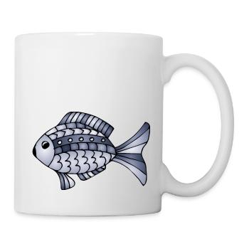 Poisson - Mug blanc - blanc - Droite