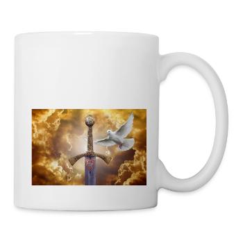 Szczerbiec with a dove. - Mug - white - Right
