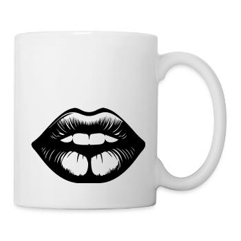 Lèvres, bouche, baisers lèvres - Mug blanc - blanc - Droite