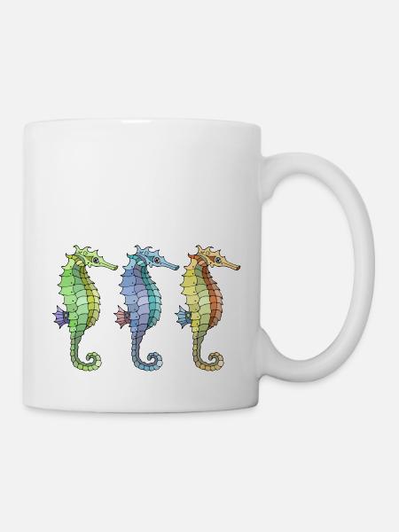 Seepferdchen - Tasse - Weiß