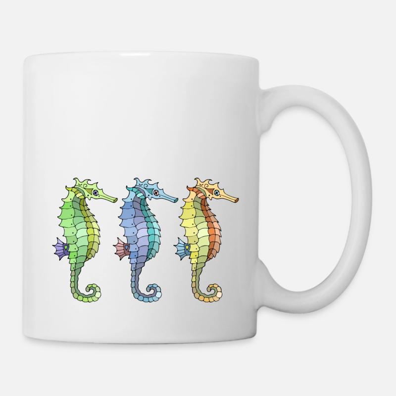 Seepferdchen - Tasse - Weiß