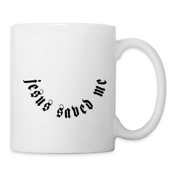 Jésus m’a sauvé la motivation - Mug blanc - blanc - Droite