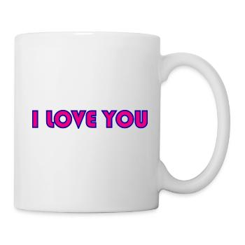 ICH LIEBE DICH. LIEBE. PAAR. ICH HABE GERADE GEHEIRATET. Junggesellinnenabschied - Tasse - Weiß - Rechts