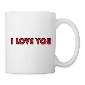 I LOVE YOU. LOVE. COUPLE. JUST MARRIED. bachelorette party. LOVE - Mug - white - Right