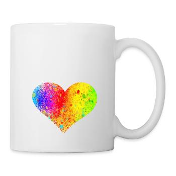 Rainbow Heart - Mug - white - Right