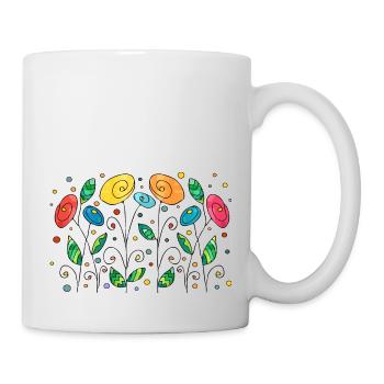 Blumen - Tasse - Weiß - Rechts