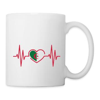 Battement DE CŒUR Algérie Drapeau Football Equipe - Mug blanc - blanc - Droite