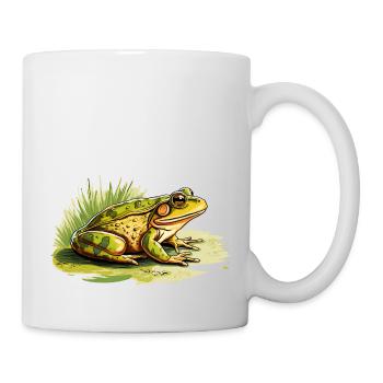 La grenouille verte a un camouflage parfait - Mug blanc - blanc - Droite