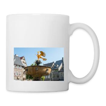 historischer Brunnenmarkt Goslar (Marktbrunnen) - Tasse - Weiß - Rechts