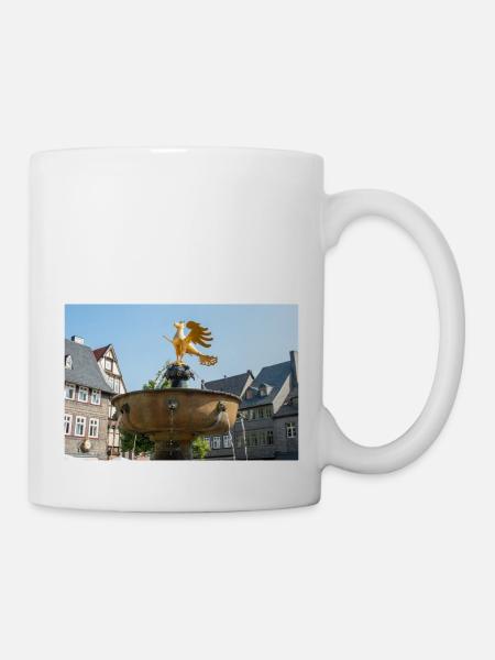 historischer Brunnenmarkt Goslar (Marktbrunnen) - Tasse - Weiß