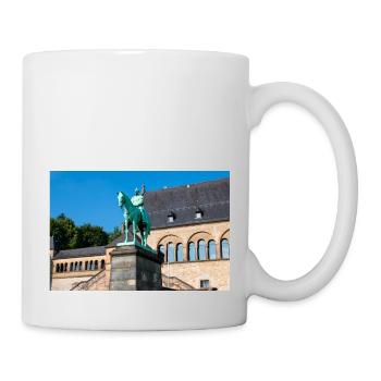 Reiterstandbild Wilhelms I. in der Kaiserpfalz - Tasse - Weiß - Rechts
