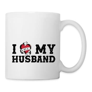 Vintage J’aime mon mari - Je cœur mon mari - Mug blanc - blanc - Droite