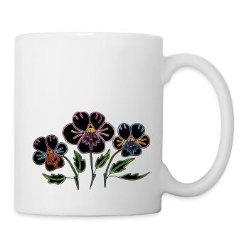 Fleur - Mug blanc - blanc - Droite