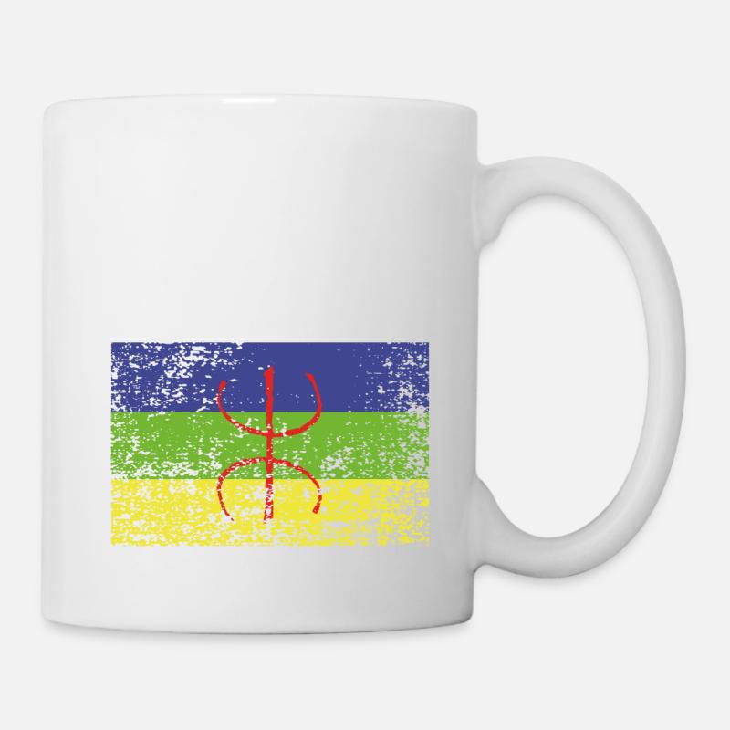design original drapeau amazigh - Mug blanc - blanc