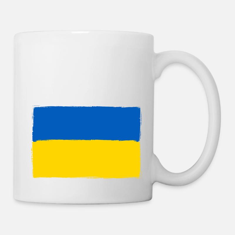 ukrainian flage 01 - Tasse - Weiß