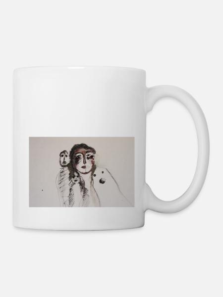 mädchen grusel - Tasse - Weiß
