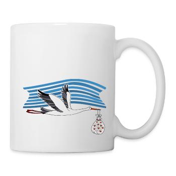 Storch - Tasse - Weiß - Rechts