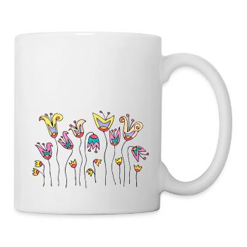 Fleur - Mug blanc - blanc - Droite