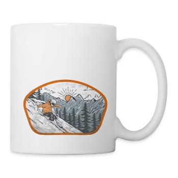 funny cool ski - Tasse - Weiß - Rechts