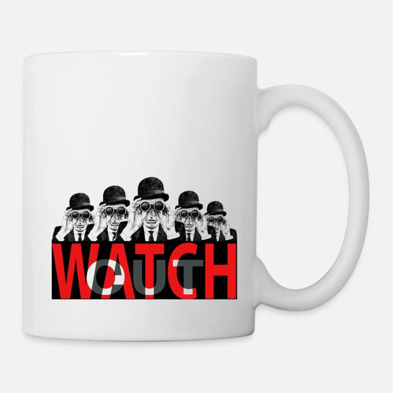 watch out - Tasse - Weiß