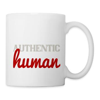 authentic human - Tasse - Weiß - Rechts