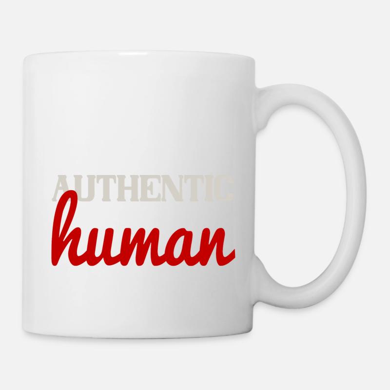 authentic human - Tasse - Weiß