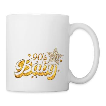 90er Jahre Niedlich 80er Jahre Retro Vintage Lustig Cool Nostalgie - Tasse - Weiß - Rechts