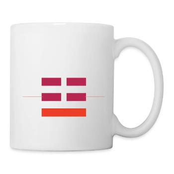 Thunder Magenta und Tomate minimalistisch und stilvoll - Tasse - Weiß - Rechts