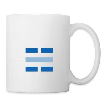 Water bleu electrique modern and stylish - Mug blanc - blanc - Droite