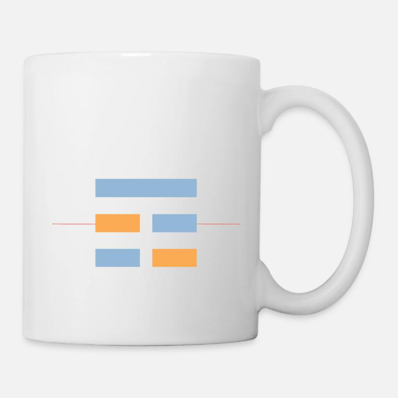 Mountain bleu peaceful khaki - Mug blanc - blanc
