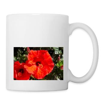 Hibiscus rosa-sinensis auch Chinesischer Hibiskus - Tasse - Weiß - Rechts