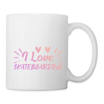 Ich Liebe Skateboard - Tasse - Weiß - Rechts