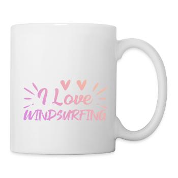 I love windsurfing - Mug - white - Right