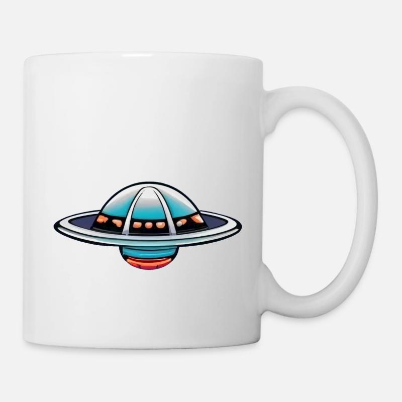 Fliegende Untertasse - Tasse - Weiß