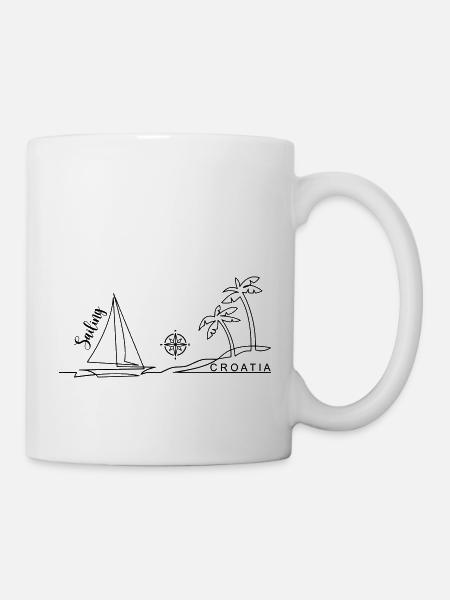 Sailing Crew Croatia - Mug - white