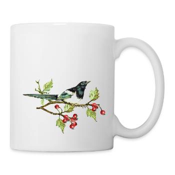 Bunter Vogel - Tasse - Weiß - Rechts