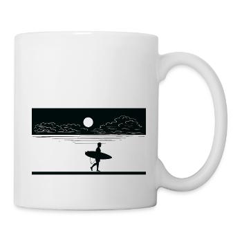 Surfer, Surfboard, Water Sports, Surfing - Mug - white - Right