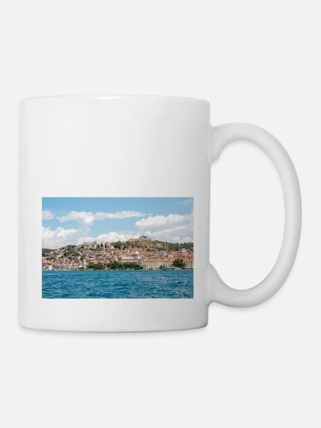 Panoramablick Primošten, Šibenik-Knin, Kroatien - Tasse - Weiß