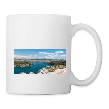 Panoramablick Primošten, Šibenik-Knin, Kroatien - Tasse - Weiß - Rechts