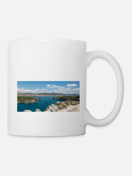 Vue panoramique Primošten Šibenik-Knin Croatie - Mug blanc - blanc