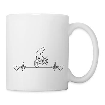 Fahrrad Radfahrer Fahrradfahrer Radfahren Radeln - Tasse - Weiß - Rechts