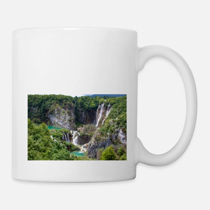 Veliki Slap Wasserfall Nationalpark Plitvicer Seen - Tasse - Weiß