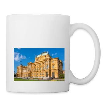 Kroatisches Nationaltheater Zagreb Kroatien - Tasse - Weiß - Rechts