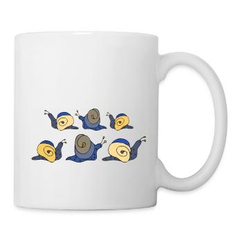 Schnecken - Tasse - Weiß - Rechts