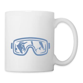 Winter magic on the snowboard: - Mug - white - Right