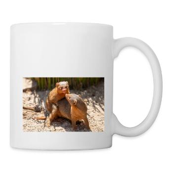 mangouste naine (en allemand Zwergmangusten) Helogale - Mug blanc - blanc - Droite