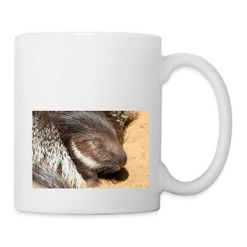 Porcupine als Porky Stachelschwein Hystricidae - Mug - white - Right