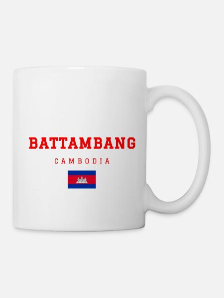 Battambang, Cambodge - Mug blanc - blanc